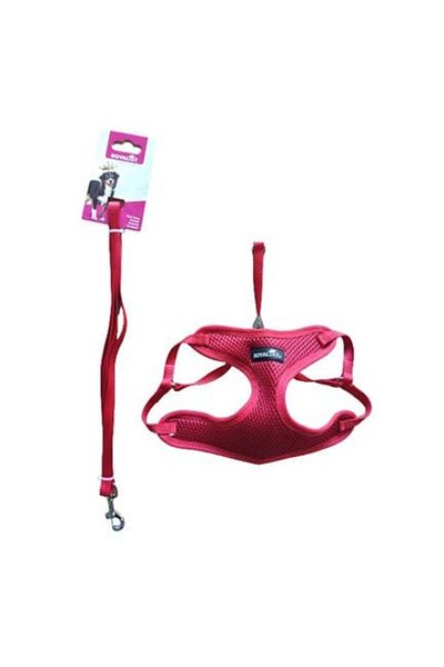 Royalist DOG Collar RED Color Soft Breathable Surface Chest Collar 15 mm width 120 cm