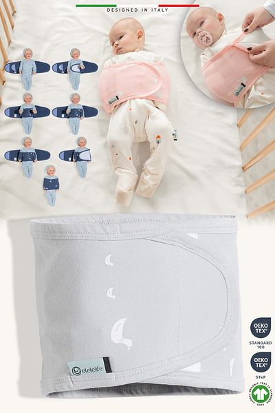 Elele EleleLife Baby Swaddle Belt Newborn Gray Pato