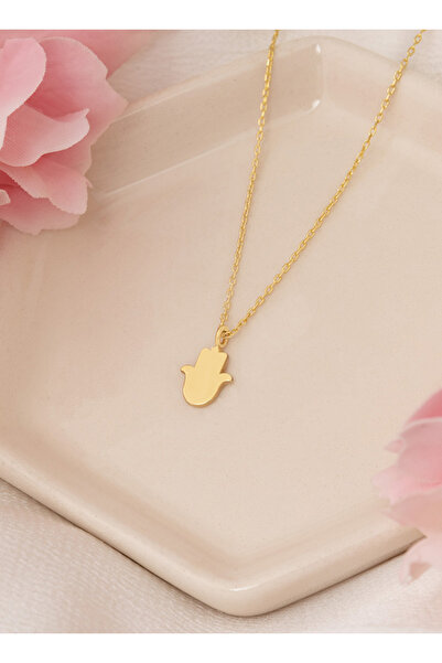 Dkmn Silver FATMA ANA ELİ PLAKA KOLYE