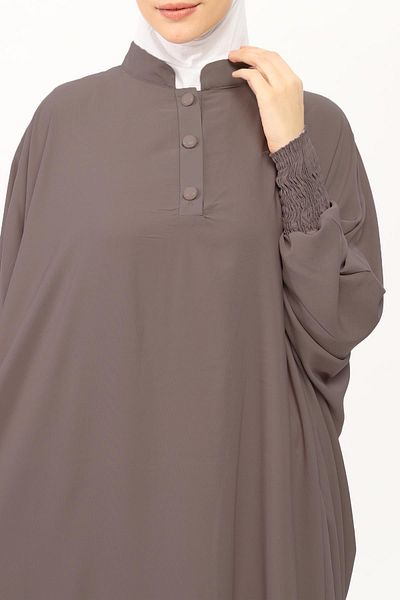 Altobeh Γυναικείο φόρεμα Medina Silk Abaya Ferace με χιτζάμπ φόρεμα με μανίκια νυχτερίδας