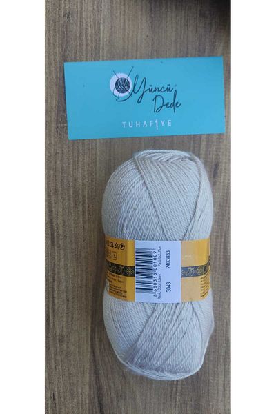 Tunç Dolly Booties Socks Hand Knitted Thread 3043 BEIGE