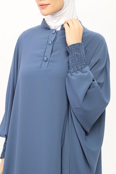 Altobeh Rochie de damă Medina din mătase Abaya Ferace cu guler judecător Rochie hijab cu mâneci liliac