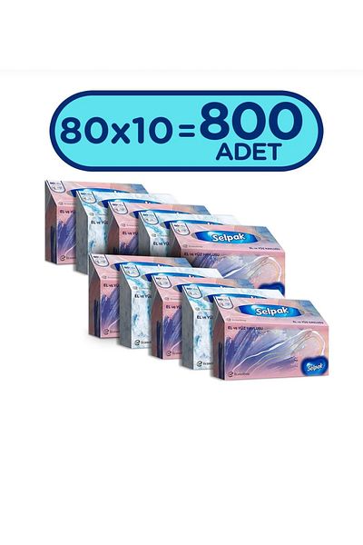 Selpak Hand and face towel 10 pieces 10*80 pieces