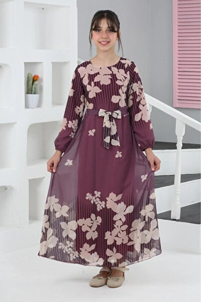 Wild Flower Rochie lungă, elegantă și confortabilă, căptușită pentru fete, cu...