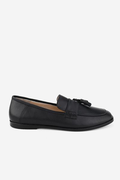 TUNAELLİ PANTOFI DE FEMEIE NEGRE PIELE NATURALA AUTENTICA NUMARUL 35-41 CU CIUCURI