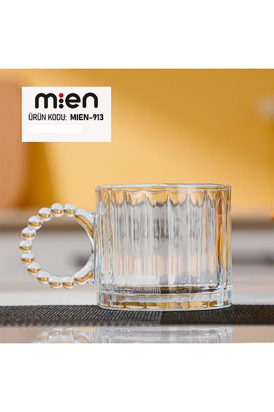MİEN Mien Set of 6 Glass Beads 325ml Mug