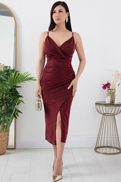 PULLIMM Strappy Glitter Midiboy Dress 39770