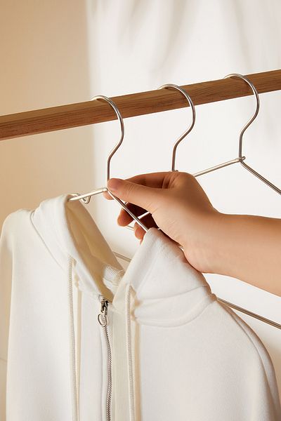 Ocean Home Textile 3 buc. Umeraș pentru haine din metal argintiu, cuier pentru haine
