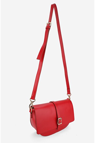 TUNAELLİ WOMEN'S RED COVER ADJUSTABLE CROSSBODY BAGET BAG