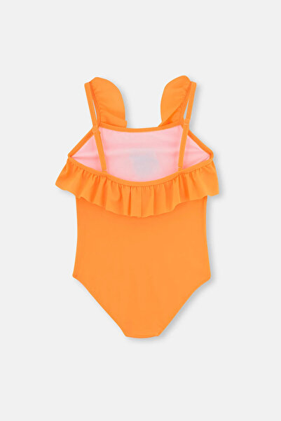 Eros Girl's Orange Flounce Swimsuit