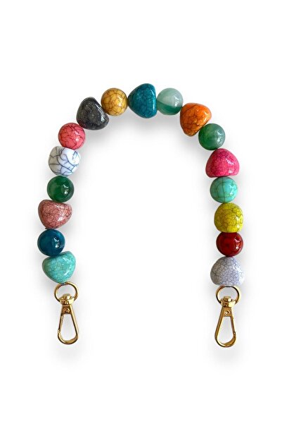 alfa tasarım atölyesi Akrilik Çanta Sapı (Kanca, 35 CM) - Çok Renkli