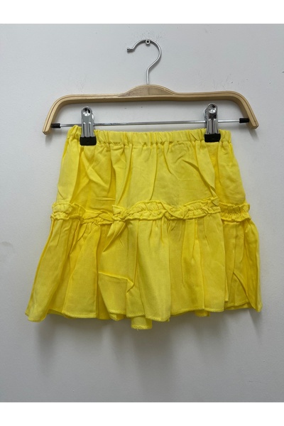 Pitti Kız Çocuk Sarı Mini Etek 9233