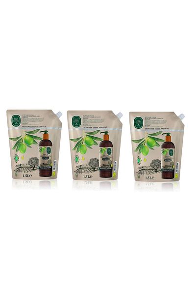 Eyüp Sabri Tuncer Natural Olive Oil Liquid Soap 1.5 Lt - Spare Packaging 3 pieces