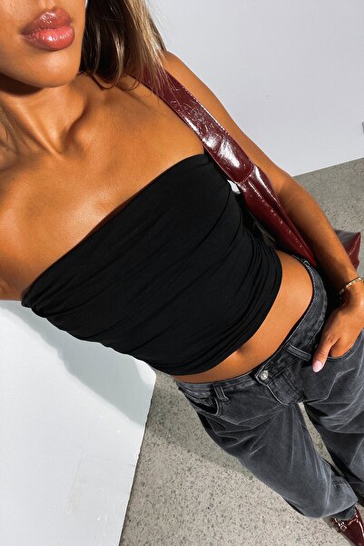 World Fashion Trends Katlı Büzgülü Toparlayıcı Esnek Crop Wft4016b