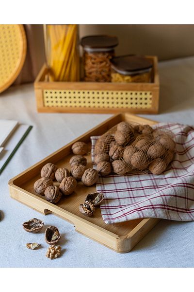 KaiHome صينية مستطيلة من الخيزران