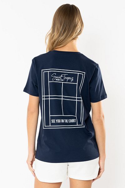 Coredra Tricou Court Regular Femei - Bleumarin