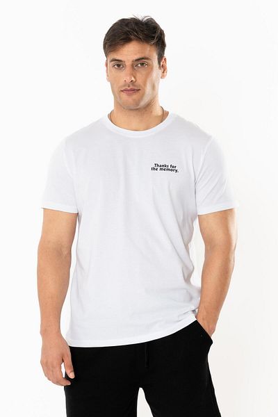 Coredra Tricou Memory Regular Bărbați - Alb