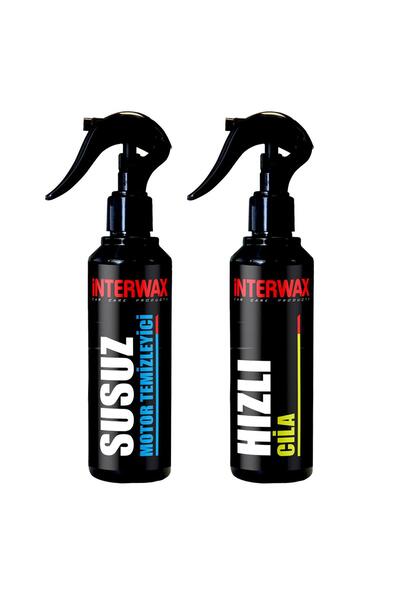 İnterwax Interwax 2'li Oto Bakım Ve Temizlik Seti Susuz Motor Temizleyici 230 Ml + Hızlı Cila 230 Ml