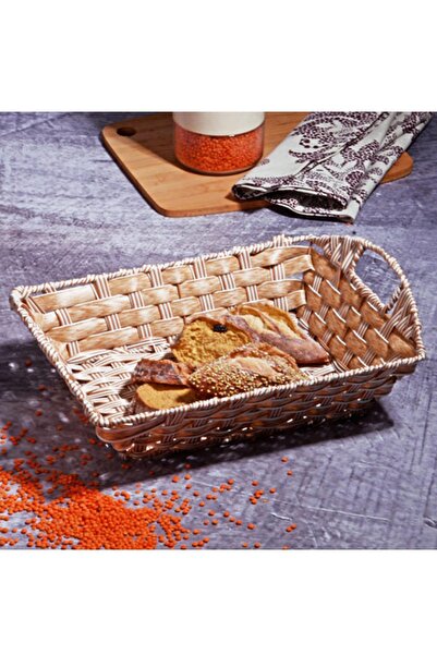 ALBETTO Rattan Bread Basket Rectangular 35*24.5*8
