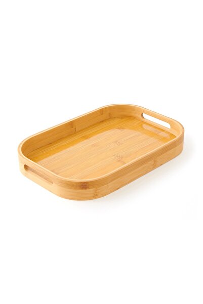 ALBETTO صينية مستطيلة من الخيزران مقاس متوسط - 40*28 سم