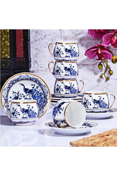 ALBETTO طقم فناجين قهوة بورسلين رفيع Gsa54 6 قطع