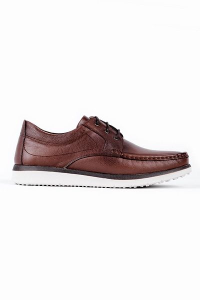 Lal Shoes & Bags Ανδρικά παπούτσια Casual από γνήσιο δέρμα Hangry-Καφέ