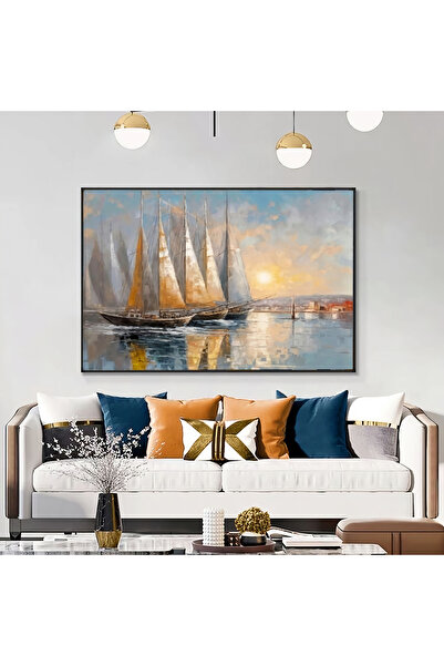 Z Concept Yağlı Boya Dokulu Soyut Tablo