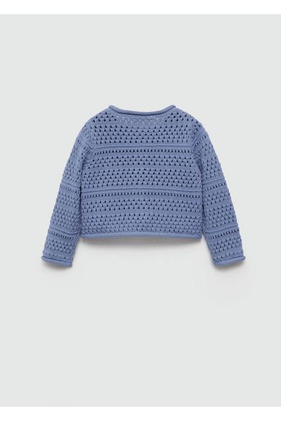 MANGO Baby Cardigan din bumbac tricotat perforat