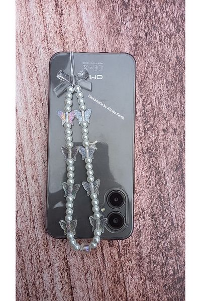 Atolye Ferda Phone Charm - Transparent Butterfly and Ribbon Figure