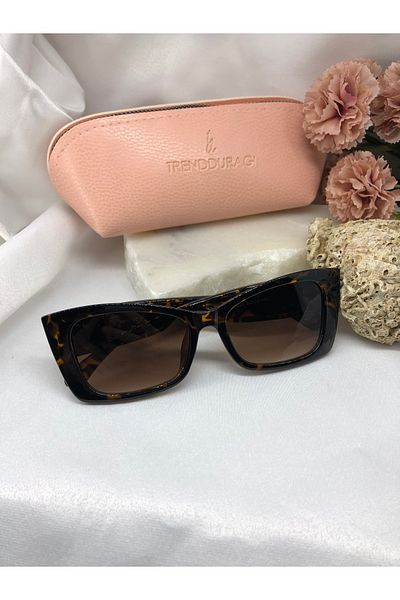 Di Caprio Ode Cat Eye Leopard Pattern Women's Sunglasses