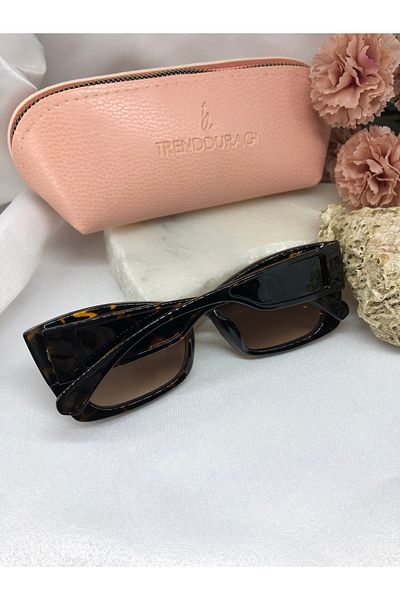Di Caprio Ode Cat Eye Leopard Pattern Women's Sunglasses