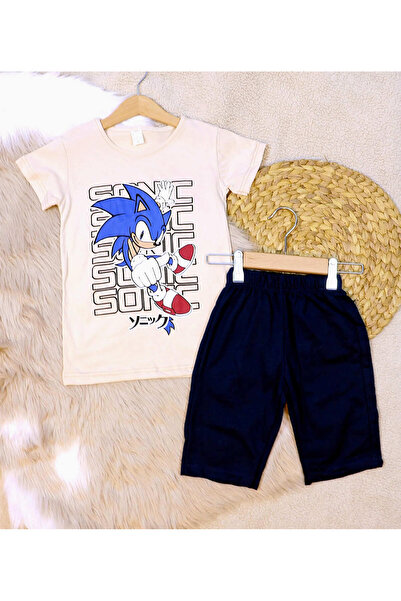 krm kerem bebe بدلة صيفية للأولاد بطبعة سونيك للموسم الجديد