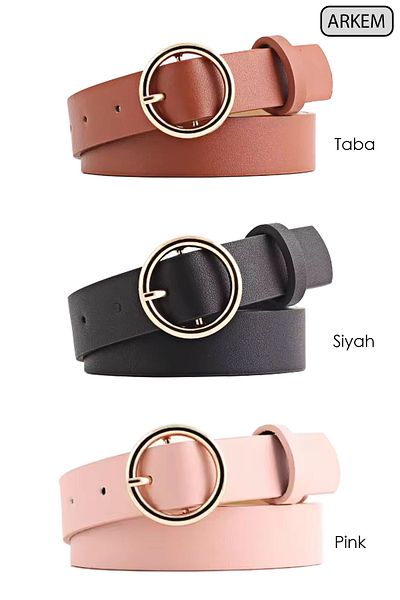 Arkem Black-tan-Pink Set of 3, Women's Belt