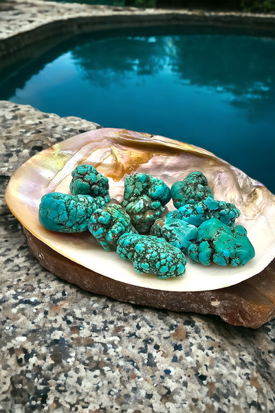 NBS Beautiful Naturel Stones Firuze , Turkuaz Gerçek ( Şans , Başarı Taşı ) H...