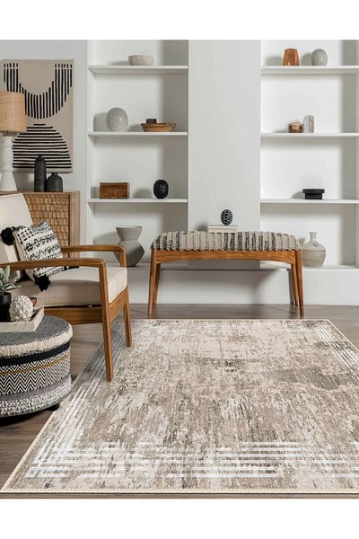 VİSTADELS VTA SERI001 Modern Abstract Design Cotton Carpet