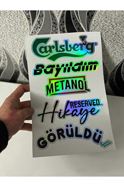 Etiket Oto Aksesuar ARABA ARKA CAM YAZILARI HOLOGRAMLI YENİ MODEL