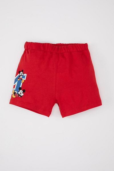 DeFacto Disney Mickey & Minnie Baby Boy 2-Piece Set - Crew Neck Short Sleeve T-Shirt and Shorts C5345A524Sm