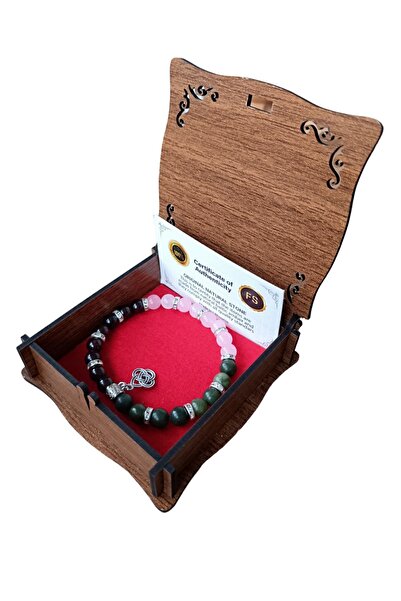 MGA DOĞAL TAŞ Pregnancy natural stone bracelet Jade stone Lal stone Pink quartz stone fertility bracelet