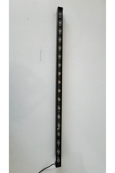 SC 90 Cm 12/24 Volt Led Lamba Çakarlı Kumandalı 24 Ledli Alüminyum Siyah Kasa