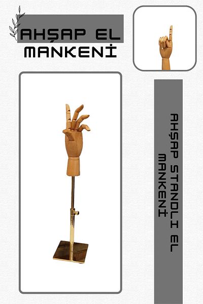 Manken İstanbul Χρυσό Ειδικό Σταντ Ρυθμιζόμενο Ύψος Σκίτσο Ξύλινο Μοντέλο Χειρός Μανεκέν