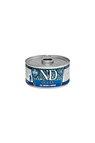 N&D Nd Grain Free Canned Cat Food with Pumpkin, Cod and Shrimp 70 Gr