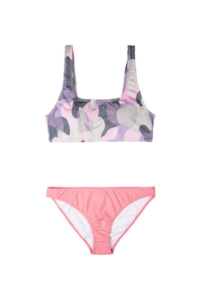 Swimfoam Camouflage Pink Bralet Women's Bikini Set