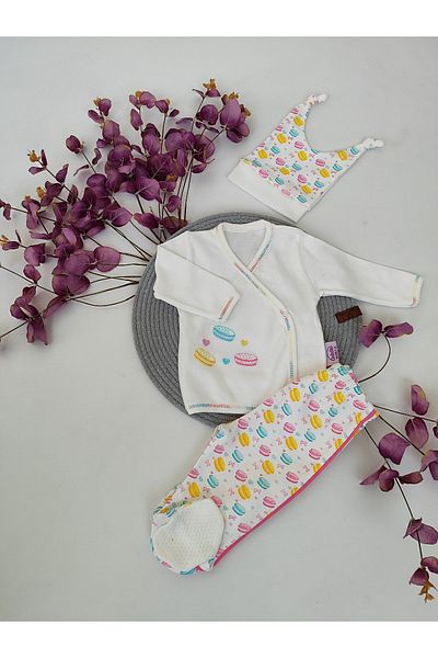 Bebella 7-Piece Baby Girl Hospital Discharge Set Newborn Bodily Baby Set GIFT SEASONAL 100% COTTON