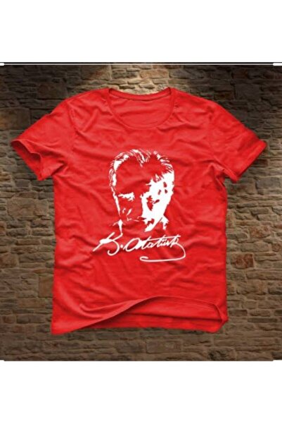 MiraKids Çocuk Giyim Unisex dečji crveni Ataturk Štampano T-shirt