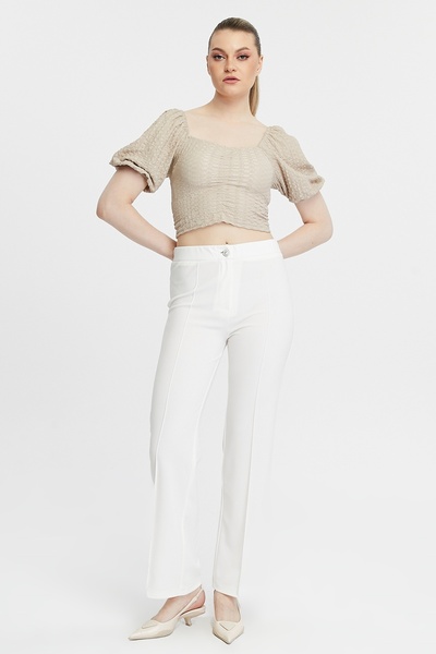 Düğme Detaylı Pantolon