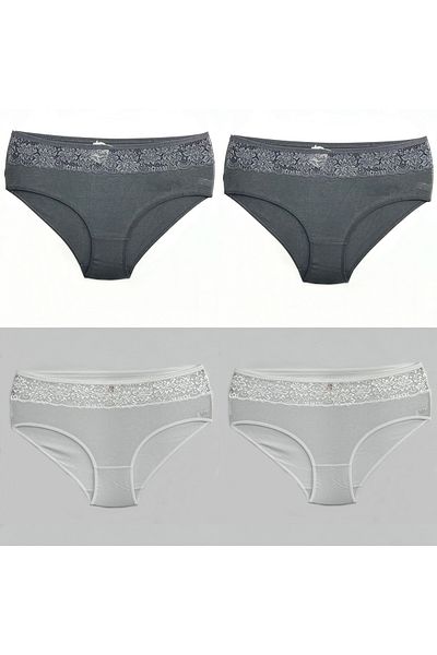 Clara Butik 4-Piece Women's Panties Recovery High Waist Lace Bato (Extra Soft and Flexible)