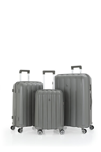 MÇS %100 Polipropilen 3'lü Valiz Seti Büyük + Orta + Kabin Boy CAN305-S