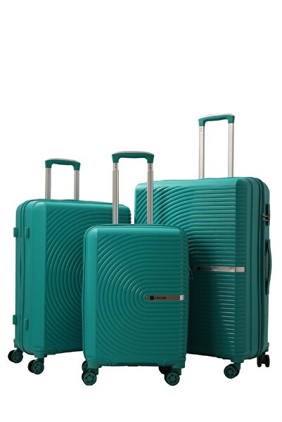 MÇS %100 Polipropilen 3'lü Valiz Seti Büyük + Orta + Kabin Boy CAN374-S