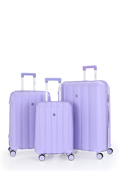 MÇS %100 Polipropilen 3'lü Valiz Seti Büyük + Orta + Kabin Boy CAN305-S