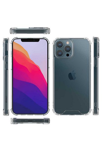 MAB متوافق مع هاتف iPhone 13 Pro، كاميرا Zore محمية من السيليكون المضاد للصدمات - عديم اللون